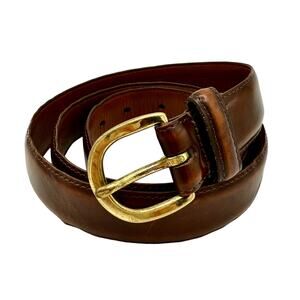 Vintage Coach Leather Belt Style 3921 Unisex 34/90cm Solid Brass Buckle USA Made